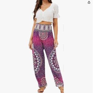 Gianxizhan Harem Pants for Women High Waisted Yoga Casual Palazzo Pants NWT
